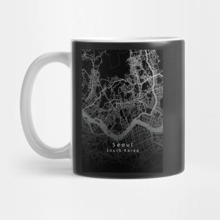 Seoul South Korea City Map dark Mug